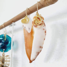Load image into Gallery viewer, CONTACT US TO RECREATE THIS SOLD OUT STYLE Nautilus &amp; Tumbled Shell Earrings - 14k Gold Filled FJD$ - Adorn Pacific - Earrings
