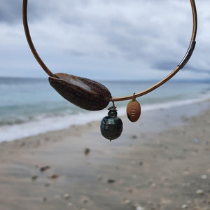 CONTACT US TO RECREATE THIS SOLD OUT STYLE One-Off Paradise Bangle with Saltwater Pearl - 14k Gold Filled - FJD$ - Adorn Pacific - Bracelets