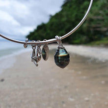 Load image into Gallery viewer, CONTACT US TO RECREATE THIS SOLD OUT STYLE One-Off Saltwater Pearl and Charm Bangle - 925 Sterling Silver FJD$ - Adorn Pacific - Bracelets

