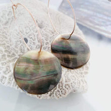 Load image into Gallery viewer, CONTACT US TO RECREATE THIS SOLD OUT STYLE Oyster Shell Hoop Earrings - 14k Rose Gold Filled FJD$ - Adorn Pacific - Earrings

