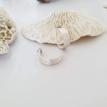 Load image into Gallery viewer, CONTACT US TO RECREATE THIS SOLD OUT STYLE Satin Finish Solid Silver Wide Semi-Hoop Earrings - 925 Sterling Silver FJD$ - Adorn Pacific - All Products
