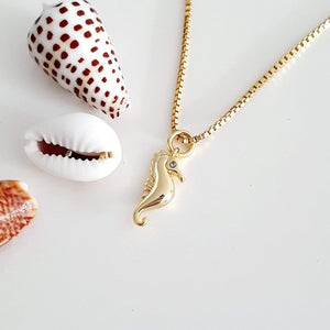 CONTACT US TO RECREATE THIS SOLD OUT STYLE Seahorse Charm Necklace - 925 Sterling Silver or 14k Gold Fill $FJD - Adorn Pacific - Necklaces