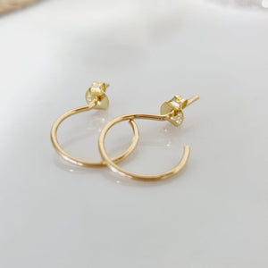 CONTACT US TO RECREATE THIS SOLD OUT STYLE Semi Hoop Earrings - 14k Gold Filled or 925 Sterling Silver FJD$ - Adorn Pacific - Earrings