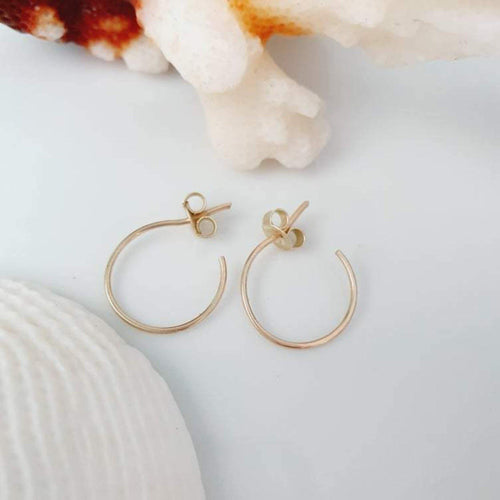 CONTACT US TO RECREATE THIS SOLD OUT STYLE Semi Hoop Earrings - 14k Gold Filled or 925 Sterling Silver FJD$ - Adorn Pacific - Earrings