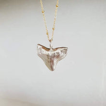 Load image into Gallery viewer, CONTACT US TO RECREATE THIS SOLD OUT STYLE Shark Tooth Necklace - 925 Sterling Silver &amp; 14k Gold Fill Chain or Black Wax Cord FJD$ - Adorn Pacific - Necklaces
