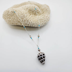 CONTACT US TO RECREATE THIS SOLD OUT STYLE Shell, Tahitian Keshi Pearl & Glass Beads Necklace in 925 Sterling Silver - FJD$ - Adorn Pacific - Necklaces