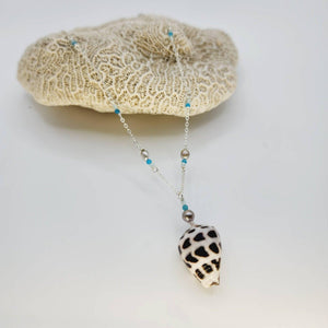 CONTACT US TO RECREATE THIS SOLD OUT STYLE Shell, Tahitian Keshi Pearl & Glass Beads Necklace in 925 Sterling Silver - FJD$ - Adorn Pacific - Necklaces