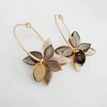 Load image into Gallery viewer, CONTACT US TO RECREATE THIS SOLD OUT STYLE Sparkle Frangipani Double Shell Earrings - 14k Gold Filled FJD$ - Adorn Pacific - Earrings
