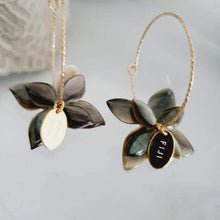 Load image into Gallery viewer, CONTACT US TO RECREATE THIS SOLD OUT STYLE Sparkle Frangipani Double Shell Earrings - 14k Gold Filled FJD$ - Adorn Pacific - Earrings

