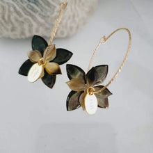 Load image into Gallery viewer, CONTACT US TO RECREATE THIS SOLD OUT STYLE Sparkle Frangipani Double Shell Earrings - 14k Gold Filled FJD$ - Adorn Pacific - Earrings

