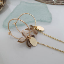 Load image into Gallery viewer, CONTACT US TO RECREATE THIS SOLD OUT STYLE Sparkle Frangipani Shell Earrings with Chain Detail - 14k Gold Filled FJD$ - Adorn Pacific - Earrings
