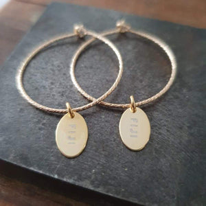 CONTACT US TO RECREATE THIS SOLD OUT STYLE Sparkle Hoop Earrings with Fiji Tag - 14k Gold Filled FJD$ - Adorn Pacific - Earrings