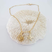 Load image into Gallery viewer, CONTACT US TO RECREATE THIS SOLD OUT STYLE Starfish &amp; Nautilus Charm Anklet - 14k Gold Fill - Adorn Pacific - All Products
