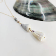 Load image into Gallery viewer, CONTACT US TO RECREATE THIS SOLD OUT STYLE Tahitian Keshi Pearl &amp; Shell Lariat Y-Necklace - 14k Gold Fill FJD$ - Adorn Pacific - Necklaces
