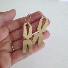 Load image into Gallery viewer, CONTACT US TO RECREATE THIS SOLD OUT STYLE Tapa Motif Earrings - Brass &amp; 14k Gold Fill FJD$ - Adorn Pacific - Earrings
