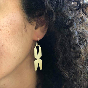 CONTACT US TO RECREATE THIS SOLD OUT STYLE Tapa Motif Earrings - Brass & 14k Gold Fill FJD$ - Adorn Pacific - Earrings