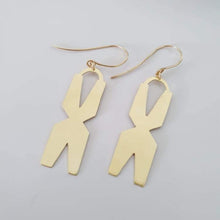 Load image into Gallery viewer, CONTACT US TO RECREATE THIS SOLD OUT STYLE Tapa Motif Earrings - Brass &amp; 14k Gold Fill FJD$ - Adorn Pacific - Earrings
