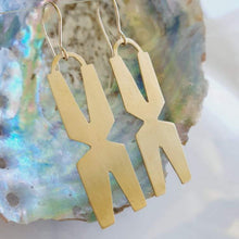 Load image into Gallery viewer, CONTACT US TO RECREATE THIS SOLD OUT STYLE Tapa Motif Earrings - Brass &amp; 14k Gold Fill FJD$ - Adorn Pacific - Earrings
