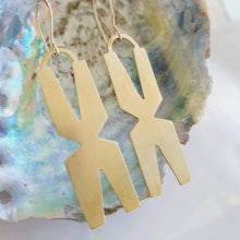 Load image into Gallery viewer, CONTACT US TO RECREATE THIS SOLD OUT STYLE Tapa Motif Earrings - Brass &amp; 14k Gold Fill FJD$ - Adorn Pacific - Earrings
