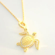 Load image into Gallery viewer, CONTACT US TO RECREATE THIS SOLD OUT STYLE Tapa Turtle Charm Necklace - 18k Gold Vermeil - Adorn Pacific - Necklaces
