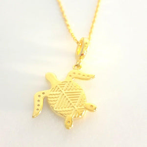 CONTACT US TO RECREATE THIS SOLD OUT STYLE Tapa Turtle Charm Necklace - 18k Gold Vermeil - Adorn Pacific - Necklaces