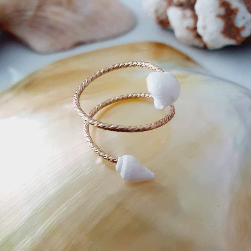 CONTACT US TO RECREATE THIS SOLD OUT STYLE Textured Shell Ring - 14k Rose Gold Filled FJD$ - Adorn Pacific - Rings