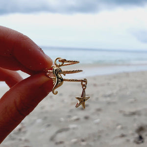 CONTACT US TO RECREATE THIS SOLD OUT STYLE Textured Starfish & Seahorse Charm Ring - 14k Gold Filled FJD$ - Adorn Pacific - Rings