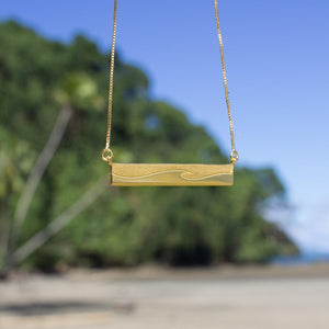 CONTACT US TO RECREATE THIS SOLD OUT STYLE Waitui Wave Bar Necklace - 925 Sterling Silver or 18k Gold Vermeil - FJD$ - Adorn Pacific - Necklaces