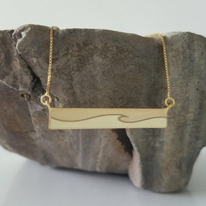 CONTACT US TO RECREATE THIS SOLD OUT STYLE Waitui Wave Bar Necklace - 925 Sterling Silver or 18k Gold Vermeil - FJD$ - Adorn Pacific - Necklaces