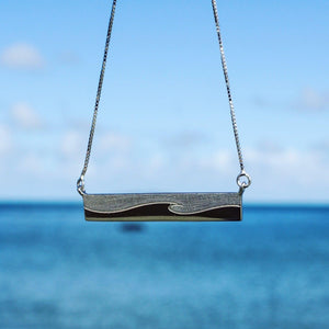 CONTACT US TO RECREATE THIS SOLD OUT STYLE Waitui Wave Bar Necklace - 925 Sterling Silver or 18k Gold Vermeil - FJD$ - Adorn Pacific - Necklaces