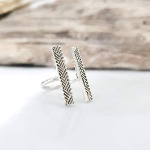 CONTACT US TO RECREATE THIS SOLD OUT STYLE Woven Mat Pasifika Ring - 925 Sterling Silver FJD$ - Adorn Pacific - Rings