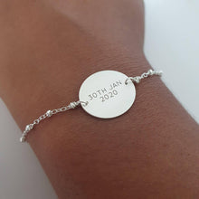 Load image into Gallery viewer, CUSTOM ENGRAVED - Disc Bracelet - 925 Sterling Silver FJD$ - Adorn Pacific - Bracelets
