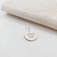 Load image into Gallery viewer, CUSTOM ENGRAVED Disc Charm - 925 Sterling Silver FJD$ - Adorn Pacific - Charms &amp; Pendants
