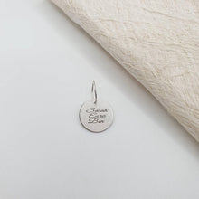 Load image into Gallery viewer, CUSTOM ENGRAVED Disc Charm - 925 Sterling Silver FJD$ - Adorn Pacific - Charms &amp; Pendants
