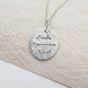 CUSTOM ENGRAVED Disc Charm - 925 Sterling Silver FJD$ - Adorn Pacific - Charms & Pendants