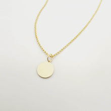 Load image into Gallery viewer, CUSTOM ENGRAVED - Disc Necklace - 14k Gold Fill FJD$ - Adorn Pacific - Necklaces
