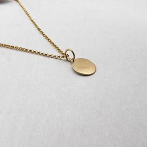CUSTOM ENGRAVED - Disc Necklace - 14k Gold Fill FJD$ - Adorn Pacific - Necklaces