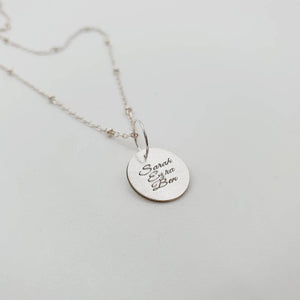 CUSTOM ENGRAVED - Disc Necklace - 925 Sterling Silver FJD$ - Adorn Pacific - Necklaces