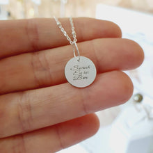 Load image into Gallery viewer, CUSTOM ENGRAVED - Disc Necklace - 925 Sterling Silver FJD$ - Adorn Pacific - Necklaces
