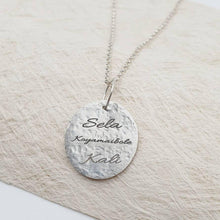 Load image into Gallery viewer, CUSTOM ENGRAVED - Disc Necklace - 925 Sterling Silver FJD$ - Adorn Pacific - Necklaces
