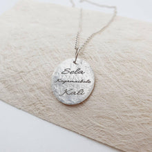 Load image into Gallery viewer, CUSTOM ENGRAVED - Disc Necklace - 925 Sterling Silver FJD$ - Adorn Pacific - Necklaces
