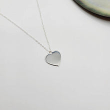 Load image into Gallery viewer, CUSTOM ENGRAVED - Heart Necklace - 925 Sterling Silver FJD$ - Adorn Pacific - Necklaces
