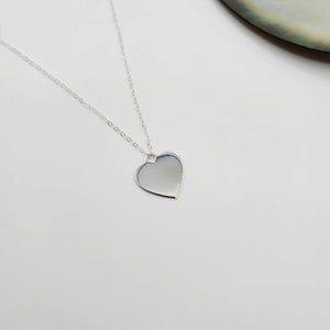 CUSTOM ENGRAVED - Heart Necklace - 925 Sterling Silver FJD$ - Adorn Pacific - Necklaces