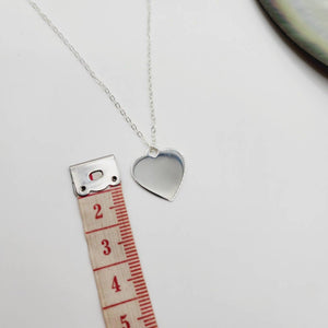 CUSTOM ENGRAVED - Heart Necklace - 925 Sterling Silver FJD$ - Adorn Pacific - Necklaces