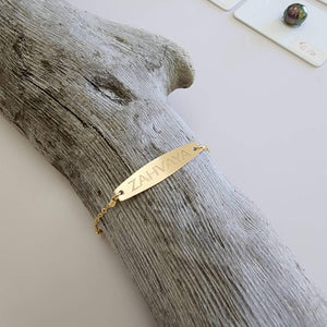 CUSTOM ENGRAVED - Name Bracelet - 14k Gold Fill FJD$ - Adorn Pacific - Bracelets