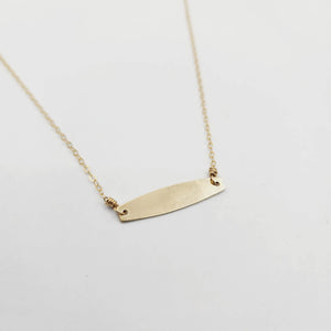 CUSTOM ENGRAVED - Personalized Bar Necklace - 14k Gold Fill FJD$ - Adorn Pacific - Necklaces