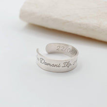 Load image into Gallery viewer, CUSTOM ENGRAVED - Ring Adjustable - 925 Sterling Silver FJD$ - Adorn Pacific - Rings
