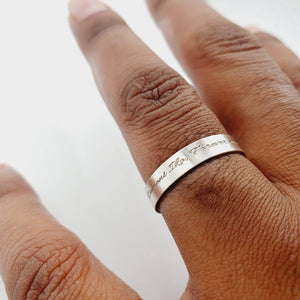 CUSTOM ENGRAVED - Ring Adjustable - 925 Sterling Silver FJD$ - Adorn Pacific - Rings