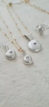 Load and play video in Gallery viewer, READY TO SHIP - Recycled Sterling Flush Set Necklace - 925 Sterling Silver FJD$
