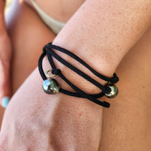 Load image into Gallery viewer, READY TO SHIP Fiji Pearl &amp; Nautilus Charm Faux Suede Leather Multi-way Bracelet / Necklace - FJD$ - Adorn Pacific - All Products

